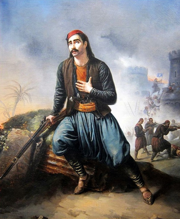 Τραυματισμένος Έλληνας αξιωματικός μπροστά στα τείχη κατειλημμένης πόλης